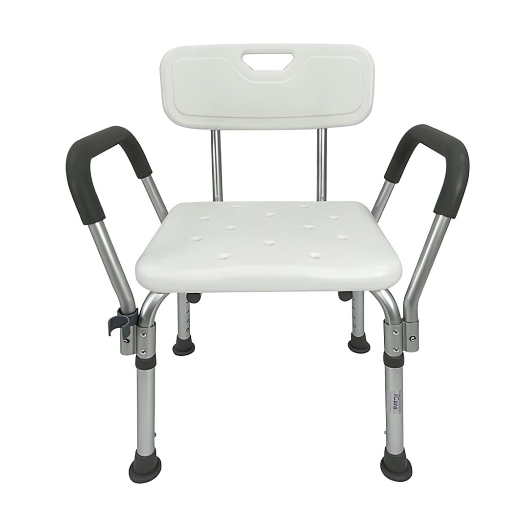 Silla De Ducha | Espaldar Y Poza Brazos Ajustable