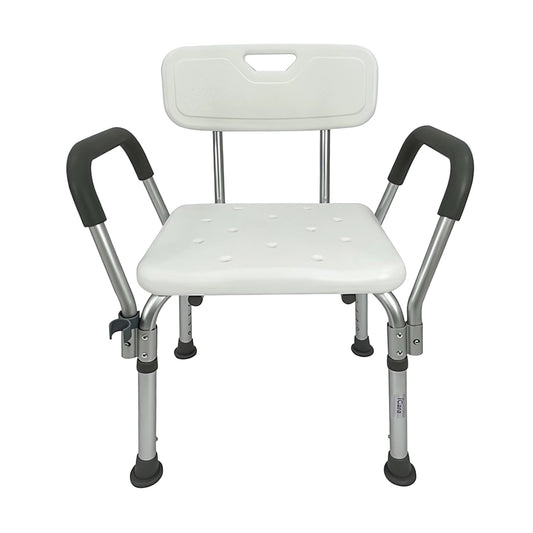 Silla De Ducha |  Espaldar Y Poza Brazos Ajustable